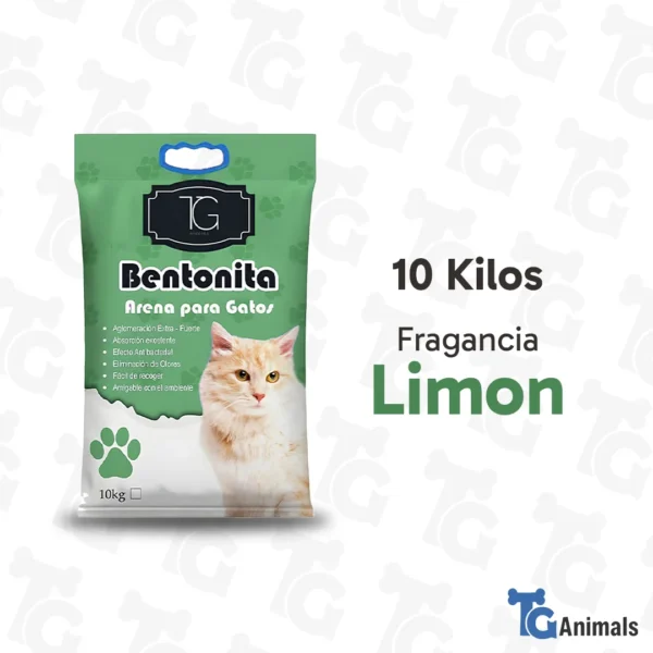 TG – Arena Para Gatos Bentonita Fragancia Limon - Imagen 3